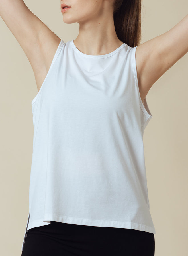 Kristin Sleeveless Top White