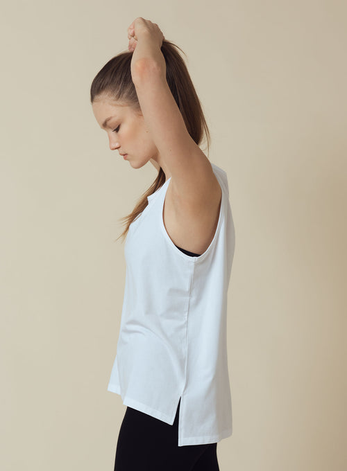 Kristin Sleeveless Top White