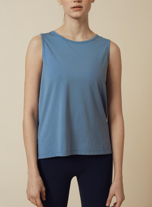 Kristin Sleeveless Top Dusty blue