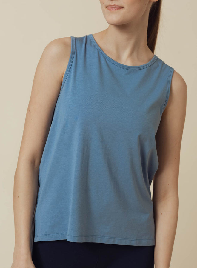 Kristin Sleeveless Top Dusty blue