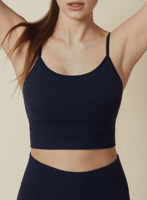 Kristin Seamless Yoga Bra Dark navy