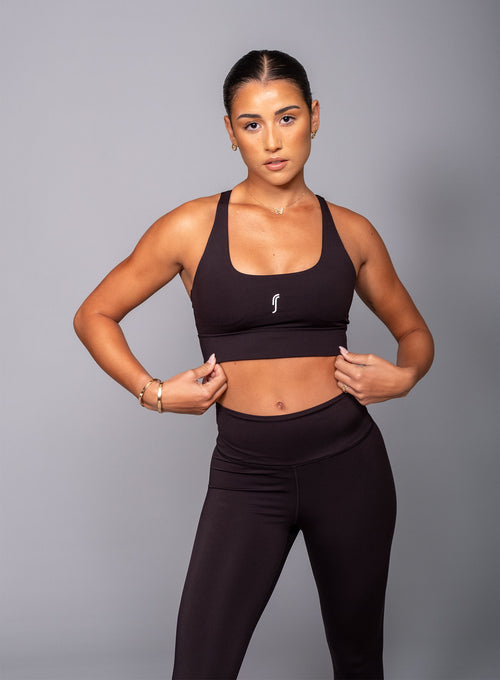 Women's Cross Back Sports Bra Black