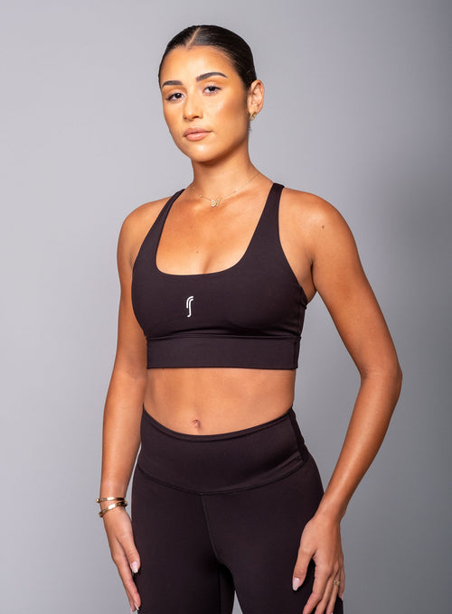 Women's Cross Back Sports Bra Black