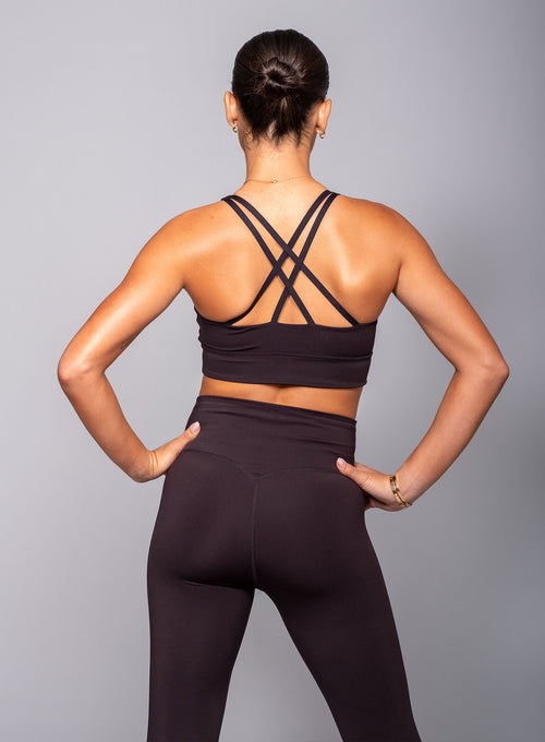 Women's Cross Back Sports Bra Black