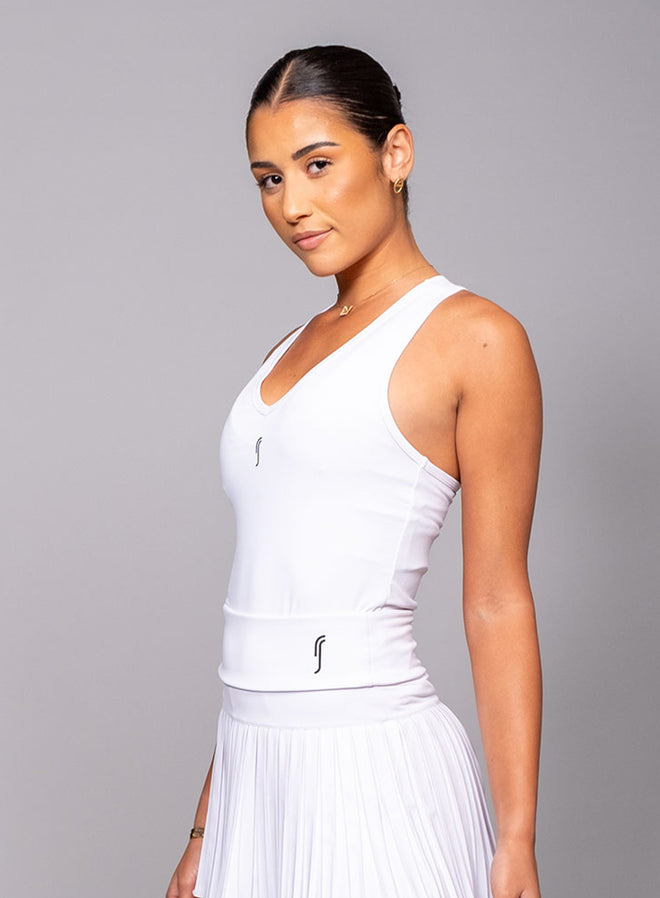 Women's Court V-neck Top White