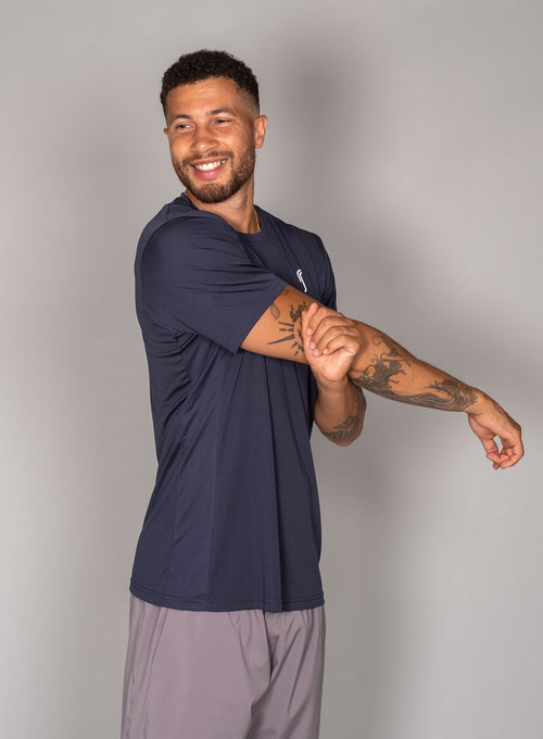 Men's Performance Tee - Side Mesh Navy