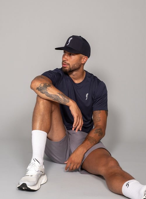 Men's Performance Tee - Side Mesh Navy