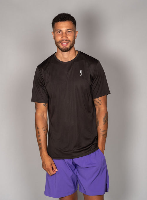 Men's Performance Tee - Side Mesh Black