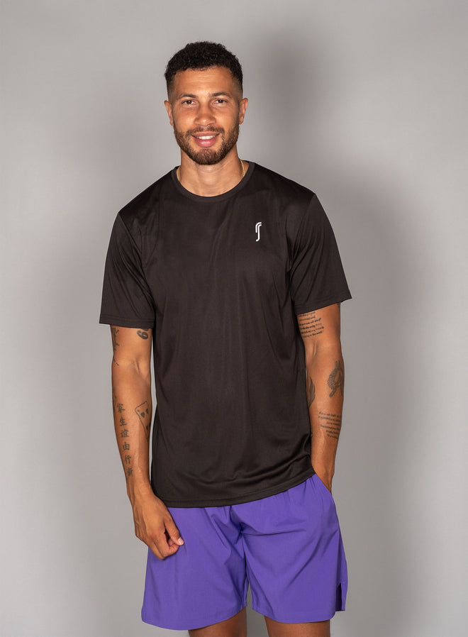 Men's Performance Tee - Side Mesh Black