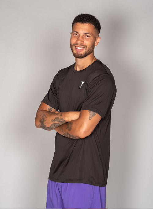 Men's Performance Tee - Side Mesh Black