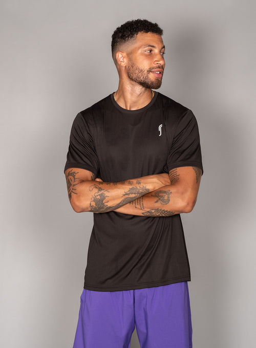 Men's Performance Tee - Side Mesh Black