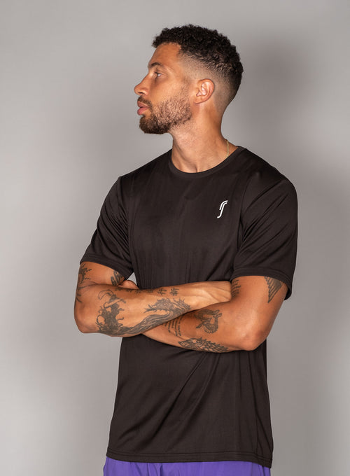 Men's Performance Tee - Side Mesh Black