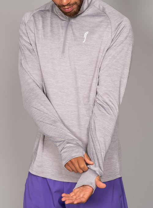 Men's Performance Half Zip Sweater Solid grey