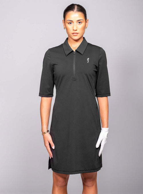 Women's Zip Front Dress black