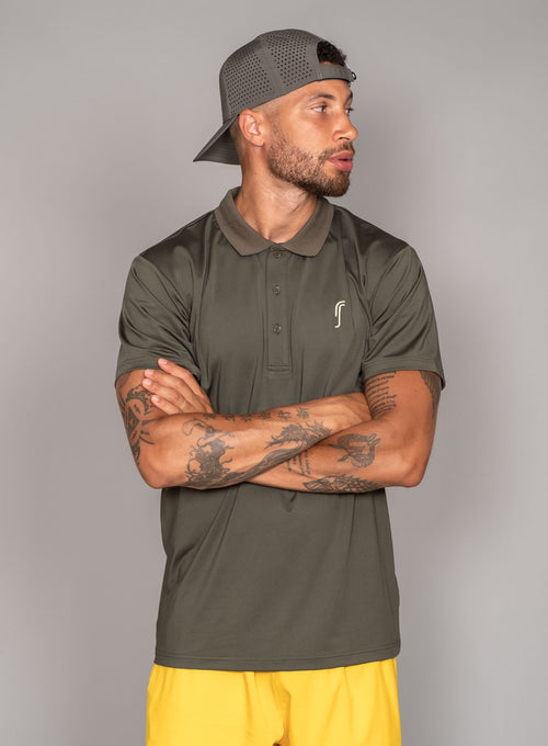 Men's Performance Court Polo Deep green