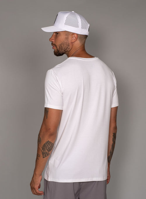 Men's Paris Modal T-shirt - Embroidery White