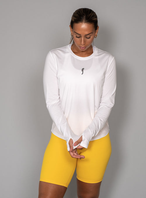 Women's Paris Relaxed Long Sleeve Tee White