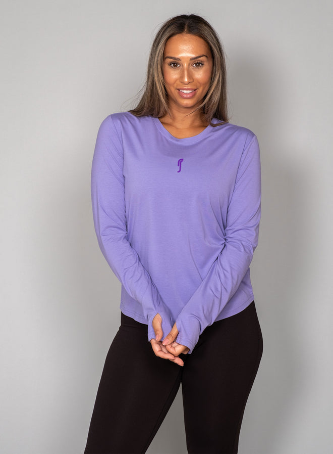 Women's Paris Relaxed Long Sleeve Tee Soft purple