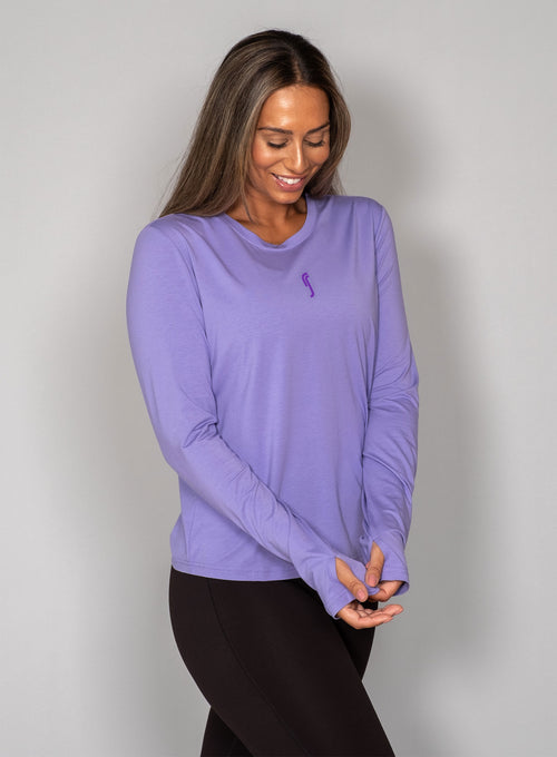 Women's Paris Relaxed Long Sleeve Tee Soft purple