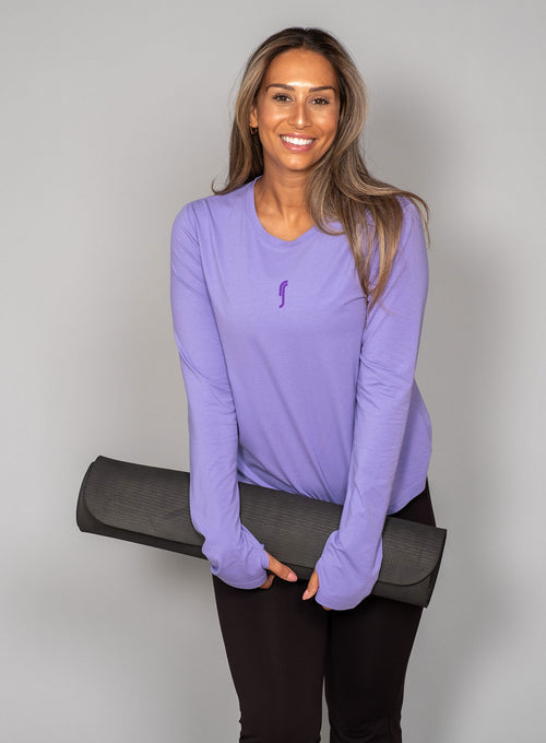 Women's Paris Relaxed Long Sleeve Tee Soft purple