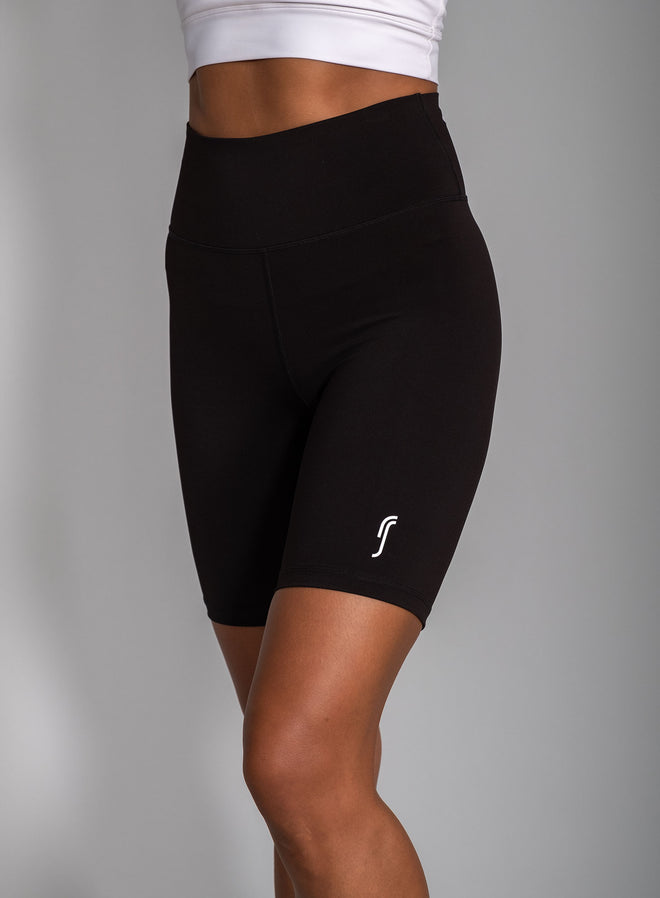 Women's Stretch Tech Biker Black