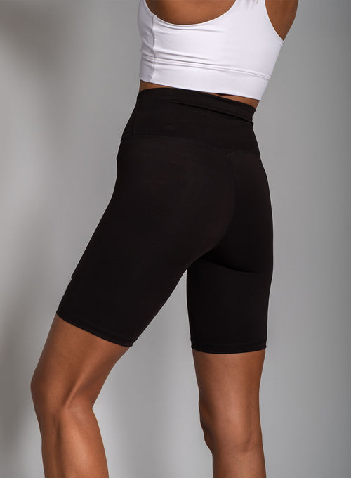 Women's Stretch Tech Biker Black