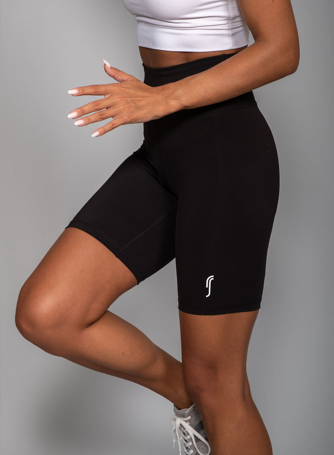 Women's Stretch Tech Biker Black