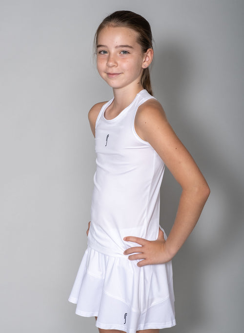 Girl's Performance Racerback - Mesh White