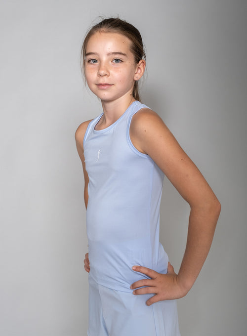 Girl's Performance Racerback - Mesh Soft Blue