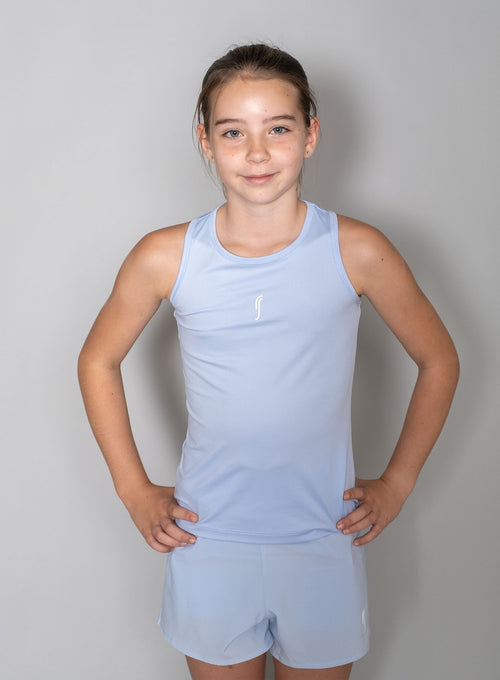 Girl's Performance Racerback - Mesh Soft Blue