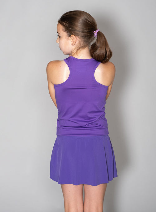 Girl's Performance Racerback - Mesh Deep purple