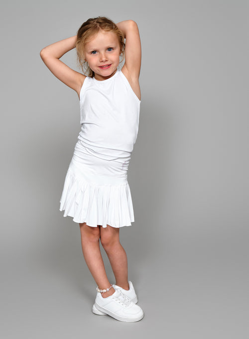 Girl's Match Skirt White