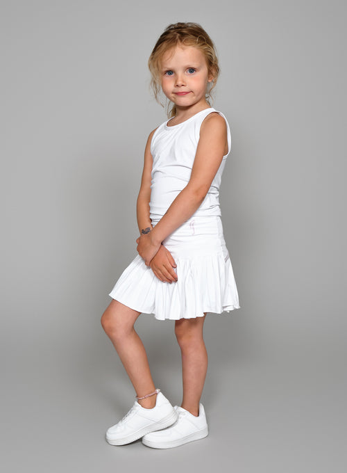 Girl's Match Skirt White