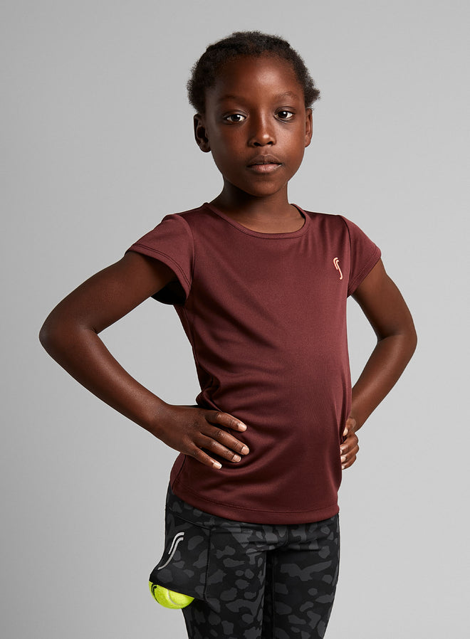 Girl's Club Tee Bordeaux