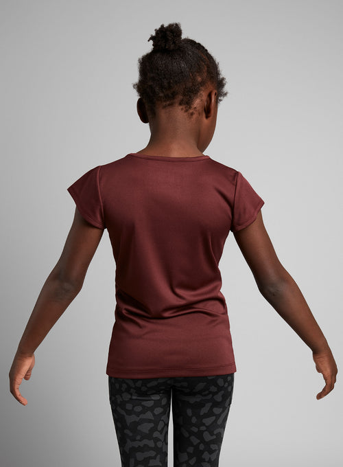 Girl's Club Tee Bordeaux