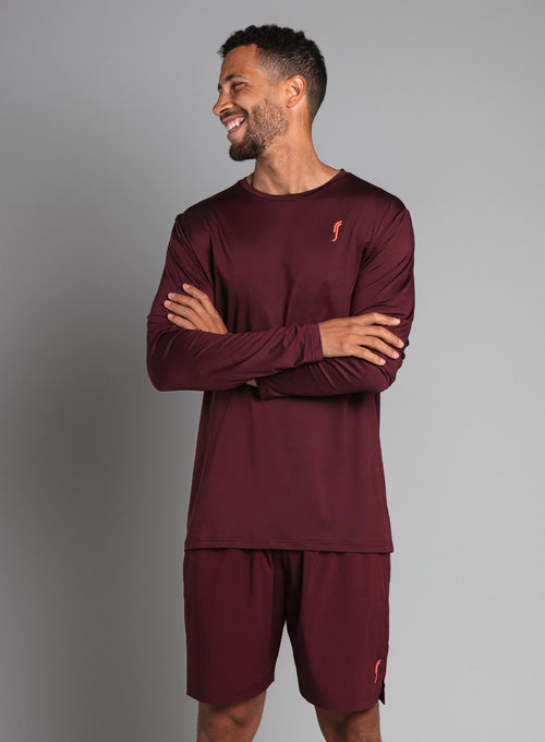 Men's Performance Long Sleeve bordeaux