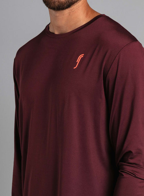 Men's Performance Long Sleeve bordeaux