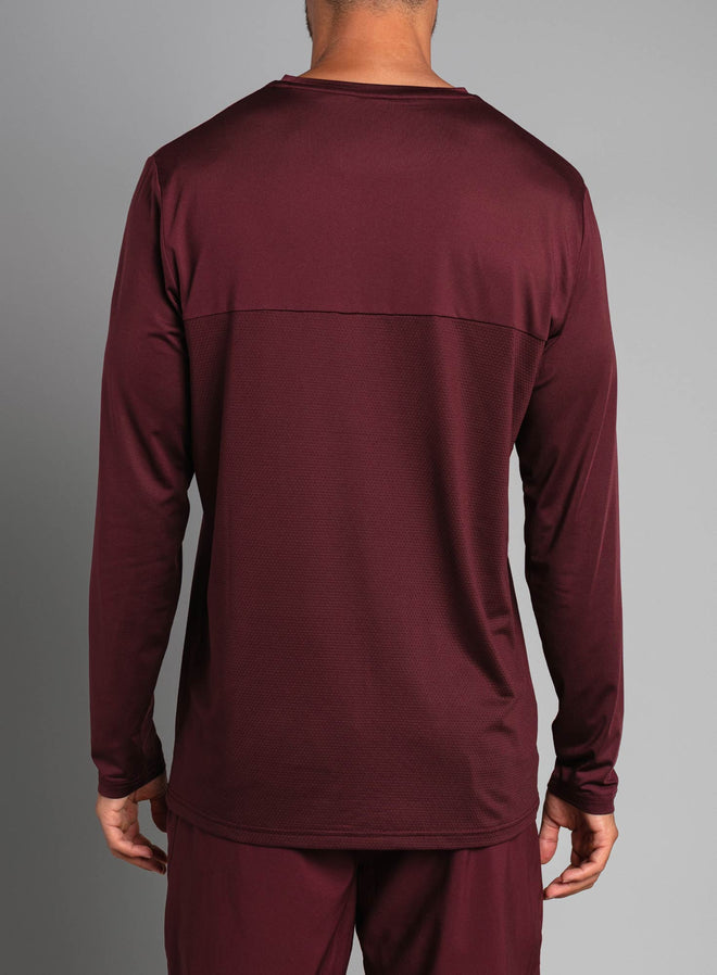 Men's Performance Long Sleeve bordeaux