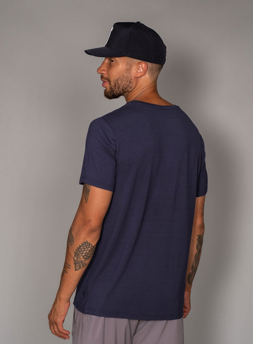 Men's Paris Modal T-shirt - Embroidery Navy