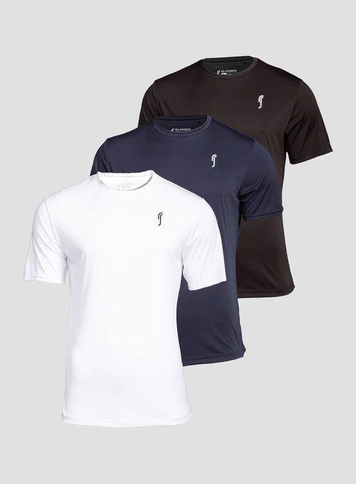 Men's Performance Tee - 3-Pack | Navy, White, Black