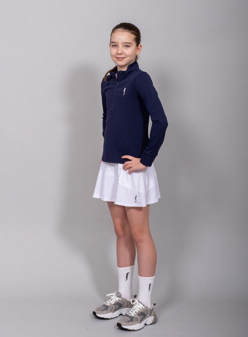 Girl's Stretch Tech Half Zip Sweater Navy