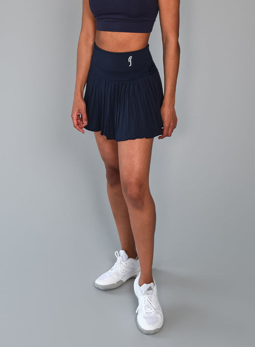 Women's Court Pleated Skirt Navy