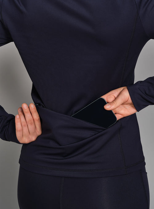 Women's Stretch Tech Half Zip Sweater Navy