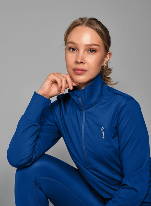 Women's Stretch Tech Half Zip Sweater Striking blue