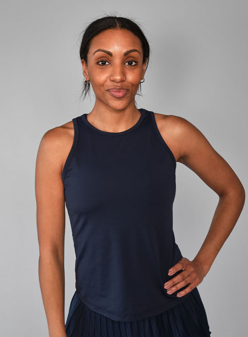 Women's Mesh Tank Navy