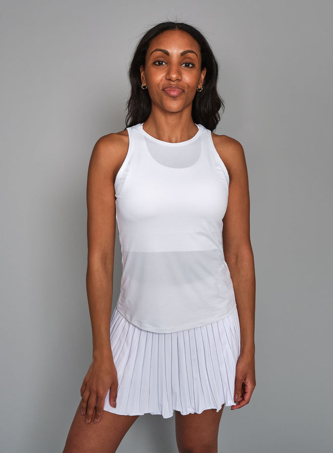 Women's Mesh Tank White