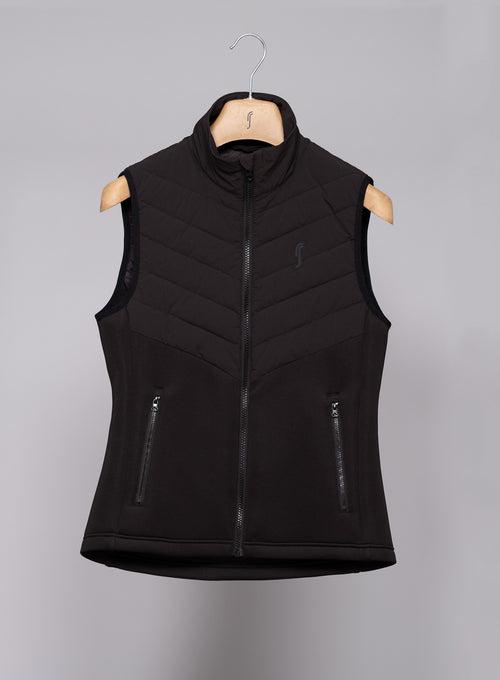 Women's Performance Padded Vest Black