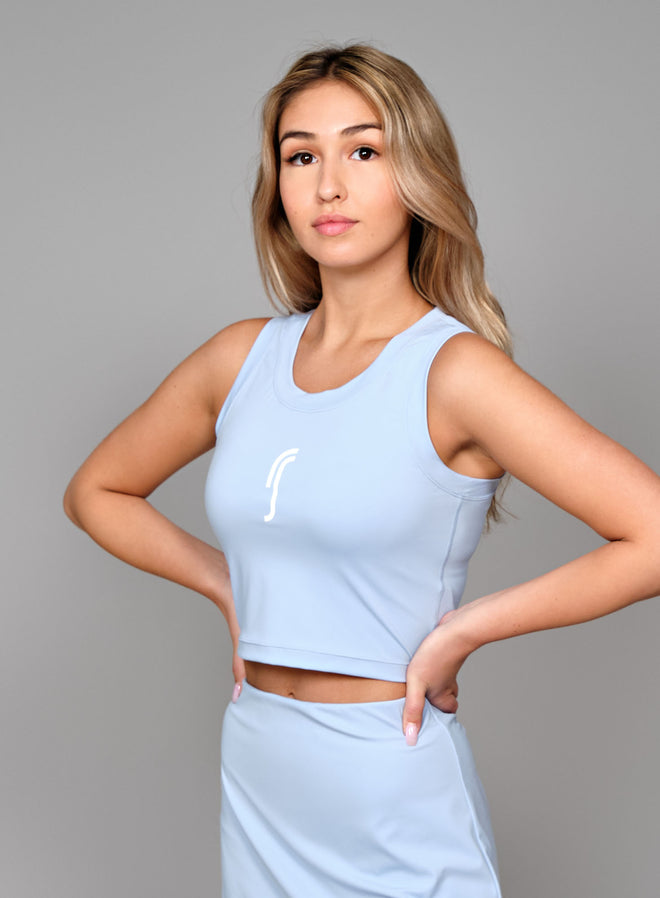 Women's Court Crop Tank Soft blue