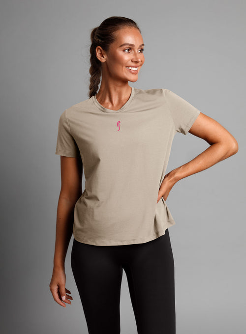 Women's Paris Relaxed Tee Beige sand