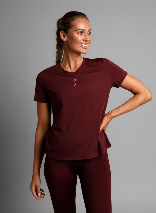 Women's Paris Relaxed Tee Bordeaux